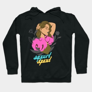 support squad breast cancer Hoodie